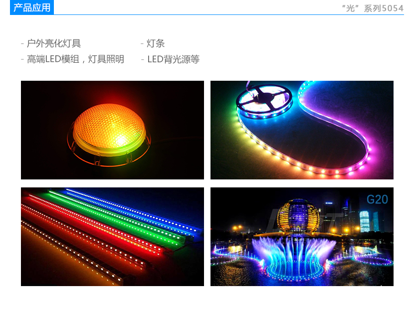 光系列5054H單色光 LED燈珠應(yīng)用